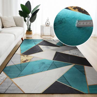 China Geometric Printed Geometric Print Living Room Rugs Large Area Blankets Bedroom Carpet Modern Home Decor Living Room Floor Washable Blanket for sale