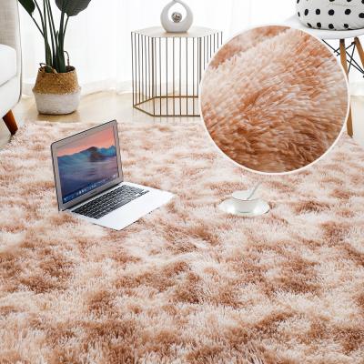 China Soft Fluffy Carpets Plush Carpet Living Room Decoration Fluffy Blanket Thick Bedroom Carpets Living Room Anti-Slip Soft Floor Rugs Large Solid Carpet Floor for sale