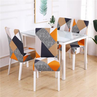 China Modern Geometry Chair Cover Dining Elastic Spandex Stretch Stretch Chair Covers Removable Anti-dirty Office Chair Case 1PC for sale