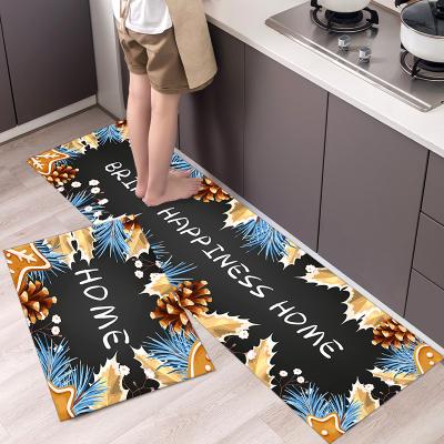 China Nordic Style Simple Anti-skid Fashion Waterproof Kitchen Mat Floor Carpet House Stand Up Mat Long Slatted Door Mat Modern Home Decor for sale