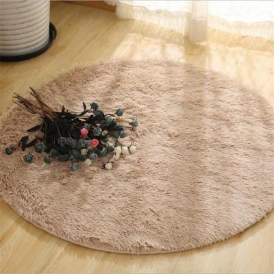 China Japan Style Fluffy Round Blanket Carpets For Home Decoration Living Room Thicker Pile Floor Mat Blanket Living Room Decor Bedroom Kid's Room for sale