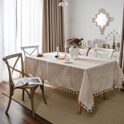 China Modern tablecloth cotton and linen tapete rectangular tablecloth for tablecloth tablecloth tassel table cover Tafelkleed mantel mesa for sale