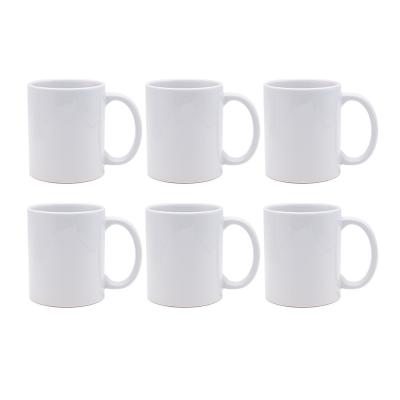 China Cheap viable factory price sublimation whites 11oz porcelain mug logo ceramic coffee milk mug with handle for sale