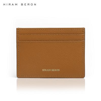 China Wholesale Hiram Beron wallet dropship leather tan italian cowhide leather card holder wallet for sale