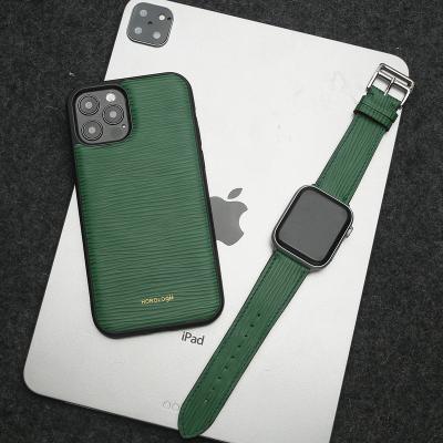 China Shockproof Green Italian Leather Designer I Phone Case For Iphone ODM OEM for sale