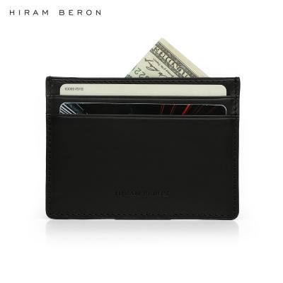 China Vintage Italian Vegetable Tanned Leather Credit Card Holder For Men's Wallet for sale