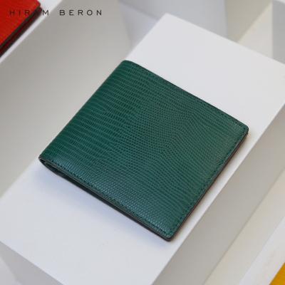 China NO Wallets 2022 New Arrival OEM Wholesale Dropship Men's Card Holder Leather Green Italian Cow Print Card Holder Wallets for sale