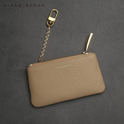 China Madame Hiram Beron High Quality Soft Calfskin Key Case Wallet Leather Pocket For Women Card Slim Wallet RFID Blocking Contract for sale