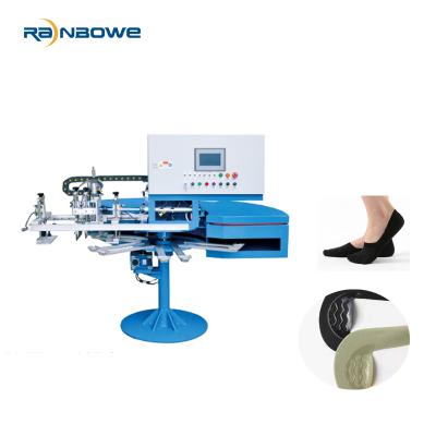 China Factory Anti-Slip Automatic Dotted Gloves Jars PVC Rotary Screen Printing Dotting Machine for sale