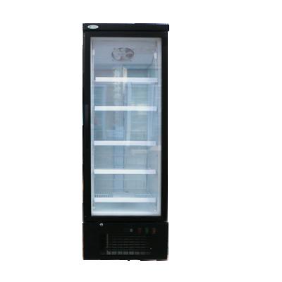 China Single-Temperature Classic Black Giant Supermarket Single Glass Door Mounted Bottom Beverage For New Display Cooler for sale