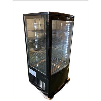 China Single-temperature Clear Sale 4 Good Sides Glass Cooler All Sides Cooler Food Display Supermarket Showcase for sale