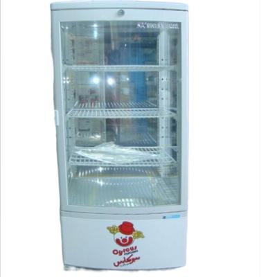 China Single-temperature Full Glass Door Cooler With Transparent Glass Panaromic Food&Beverage Refrigerated Cabinet for sale