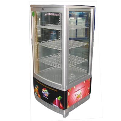 China Single-temperature Full View 4 Sided Glass Cooler Food&Beverage Supermarket Showcase for sale