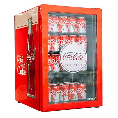 China Single-temperature Positive Mini Counter Top Red Glass Door Display Fridge Beverage Bar Cooler for sale