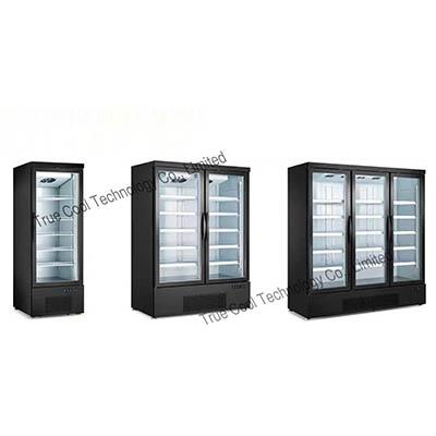 China Giant Single-Temperature Full Door Supermarket Standing Glass Beverage For Display Showcase for sale