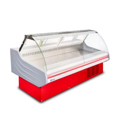 China Single-Temperature Semi High Curved Glass Meat / Deli Display Cooler Commercial Refrigerators Equipment for sale