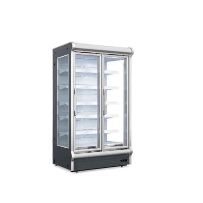 China Single-temperature Double/Triple/Multi Door Glass Door Supermarket Storing Frozen Food or Drinks Remote Cooler and Freezer for sale