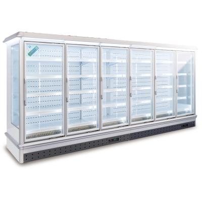 China Remote Single-temperature Commercial Upright Freezer Door Display Fridge Cabinets Supermarket Glass Refrigerators/Plug-in Fridge and Freezer for sale