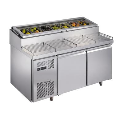 China Hot Sale Horizontal Single-temperature Stainless Steel Salad Under Counter Work Bench Fridge / Freezer for sale