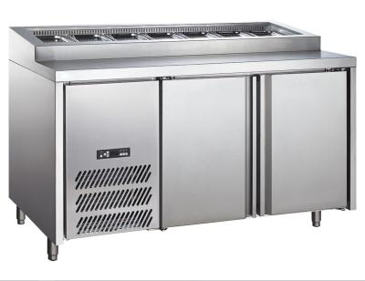 China Hot Selling Single-temperature Stainless Steel Refrigerator Horizontal Freezer Under Counter Fridge Refrigetor Work Bench for sale