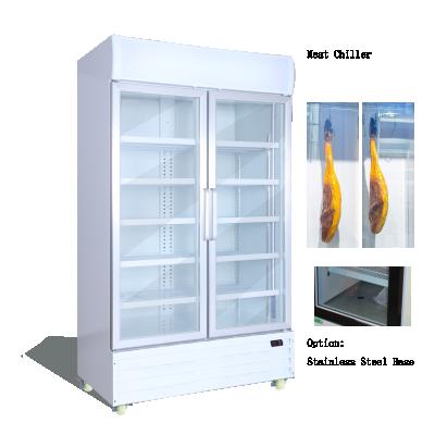 China Hot Sale Supermarket Single-temperature Triple Door Glass Display Commercial Beverage Storage Freezer for sale