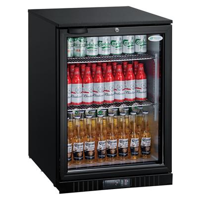 China Single-Temperature Back Bar Single Glass Door For Beverage Storage Mini Fridge for sale