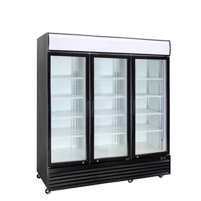 China New Look Single-Temperature Giant Upright Triple Door Supermarket Merchandiser Glass Cooler for sale