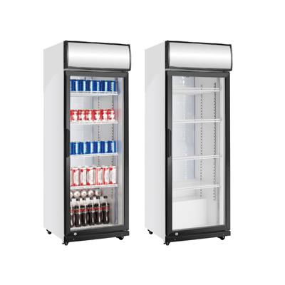 China Single-temperature Rocket Reach Single Glass Door Display Commercial Refrigerator Equipment Showcase Refrigerator for sale