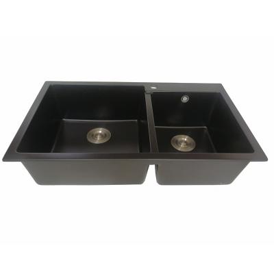 China Without Faucet 2021 Popular Camping Zeming Caravan Sink Bowls Grantie Double Sink for sale