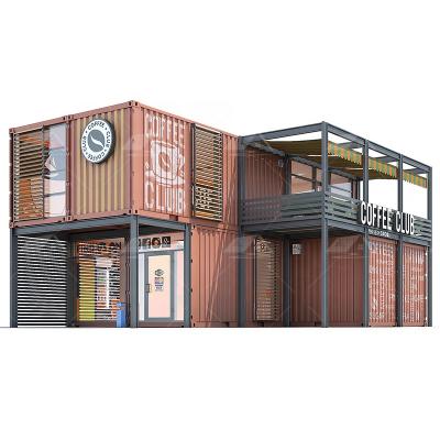 China Modern Commercial Portable Container Cafe Prefab Real Estate Store Container for sale