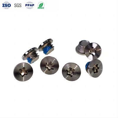 China CD Patrón Miniatura tornillos de acero inoxidable de ciruela anti-demolición ranura Nylok pequeños tornillos en venta