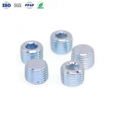 China M8 tornillos electrónicos acero carbono azul zincado tornillo hexagonal sin cabeza en venta