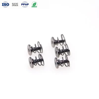 China Mini tornillos de primavera para electrónica M1.2 negros Tornos de placa base de computadora en venta