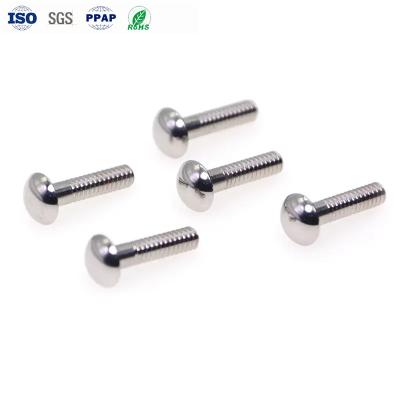 China M4 Mirror Screw Stainless Steel Decorative Screws Mushroom Head Slotless Machine Tooth for sale