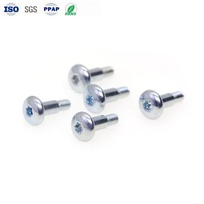 China Torsión de hombro personalizada M4 * 15 de acero al carbono azul de zinc flor de ciruela ranura de la cabeza de la máquina Torsión de dientes en venta