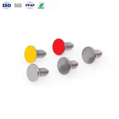 China Polished Decorative Screw Heads Grooveless Smooth Mirror Head Screws Customized Colors for sale