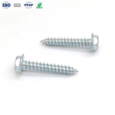 China Custom Fasteners for Various Industries  High Strength Flange Head Self Tapping Screw Electroplated With Blue Zinc for sale