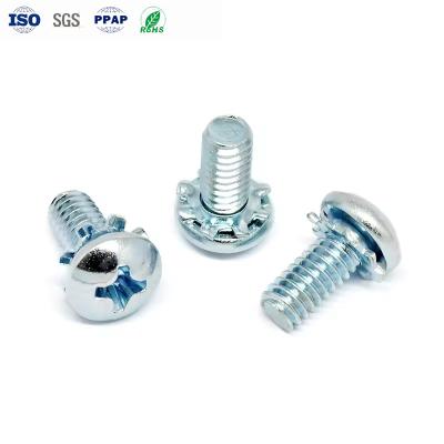 China Parafusos electrónicos parafusos combinados parafusos para cabeza de paneles de acero al carbono parafusos electroplacados con zinc azul y juntas de dientes de flores en venta