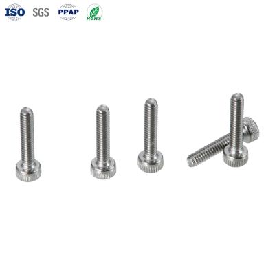 China Stainless Steel Hex Socket Button Head Bolt With Knurled Hex Button Head Cap Screw for sale