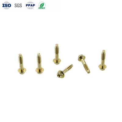 China Custom M4 Carbon Steel Yellow Zinc Phillips Hexagon Flange Head Dog Tail Screws with OEM ODM Service for sale