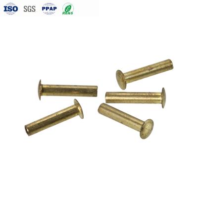 Китай Flat Round Head Semi-Tubular Copper Rivets Screws High Precision Wholesale продается