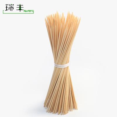 China China Professional Easily Cleaned Round Pointed Disposable Bamboo Skewers Manufacturer for sale