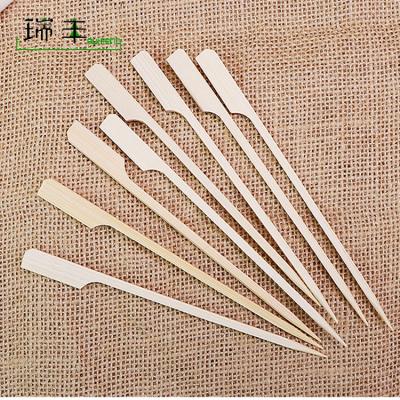 China Easily Cleaned Biodegradable Paddle Stick Custom Logo Disposable GRILL Bamboo Gun Skewer for sale