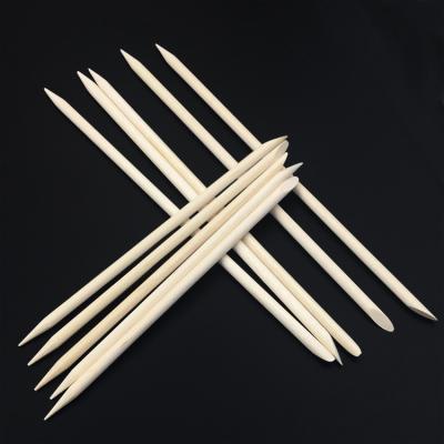 China High Quality Nail Salon Double Headed Disposable Nail Art Orange Wooden Manicure Stick for sale