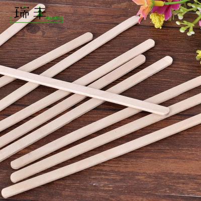 China Sustainable FCS Certified 140mm Birch Wood Logo Printed Disposable Coffee Stirrer for sale