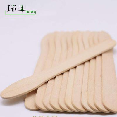 China Packet Direct Selling Viable Birch Factory Disposable Wooden Ice Cream Spoon for sale