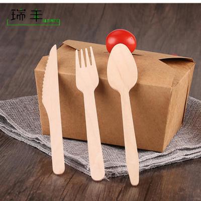 China 4 in1 Disposable Wooden Set, Wooden Handle Cutlery Restaurant Hotel Home Party Cutlery Set for sale