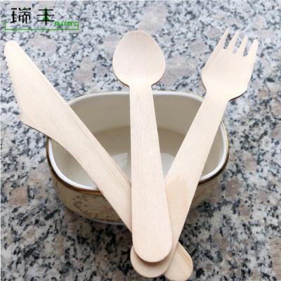 China Home Natural 100% Biodegradable Wood Disposable Fork Handle China Wood Party Restaurant Hotel Cutlery Gift Set for sale