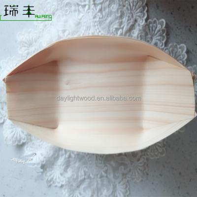 China Wholesale Stocked Japanese Wooden Sushi Plate Disposable Boat For Sale for sale