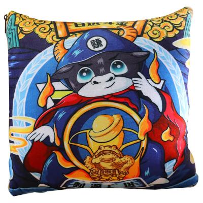 China National tide style mascot the same function pillow magic pillow in a car covering warm pillow for sale